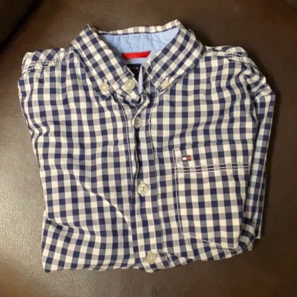 Tommy Hilfiger Longsleeve Navy/White Checked Button-Down
